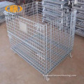 Cages de stockage en métal enduit en PVC avec 4 roues